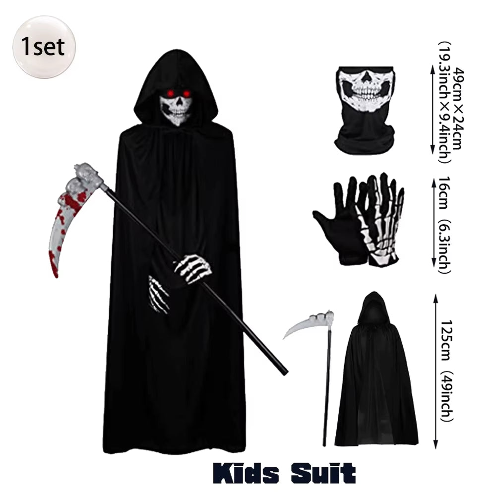 Halloween Decoration Scary Ghost Reaper Halloween Costume Cosplay Creepy Bloody Shroud Corpse Props Halloween Outdoor Decoration